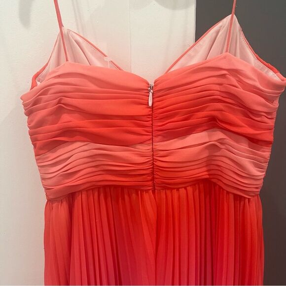 AMUR Maxi Gown Dress Pink Blue Emmett Pleated Ombre Gradient Sleeveless size 6 - Picture 7 of 11